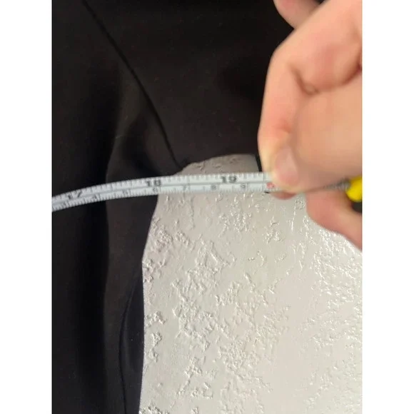 NWT Pact Black Organic Cotton Fit and Flare V-Neck A-Line Dress M Party LBD - Picture 6 of 8